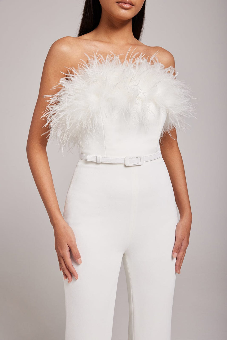 NADINE MERABI Jumpsuits Colette White Jumpsuit