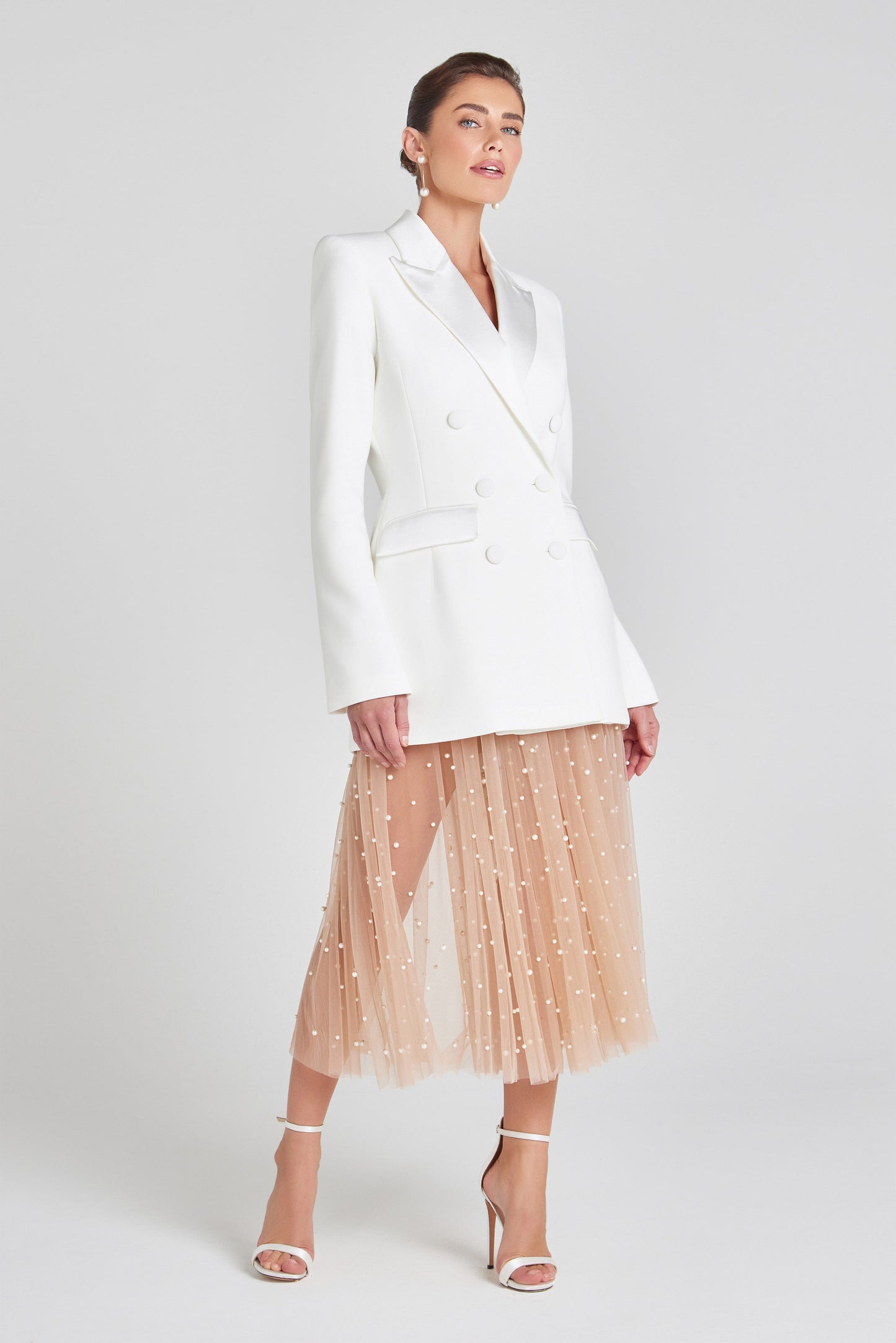 NADINE MERABI Blazer Monica White Blazer Dress