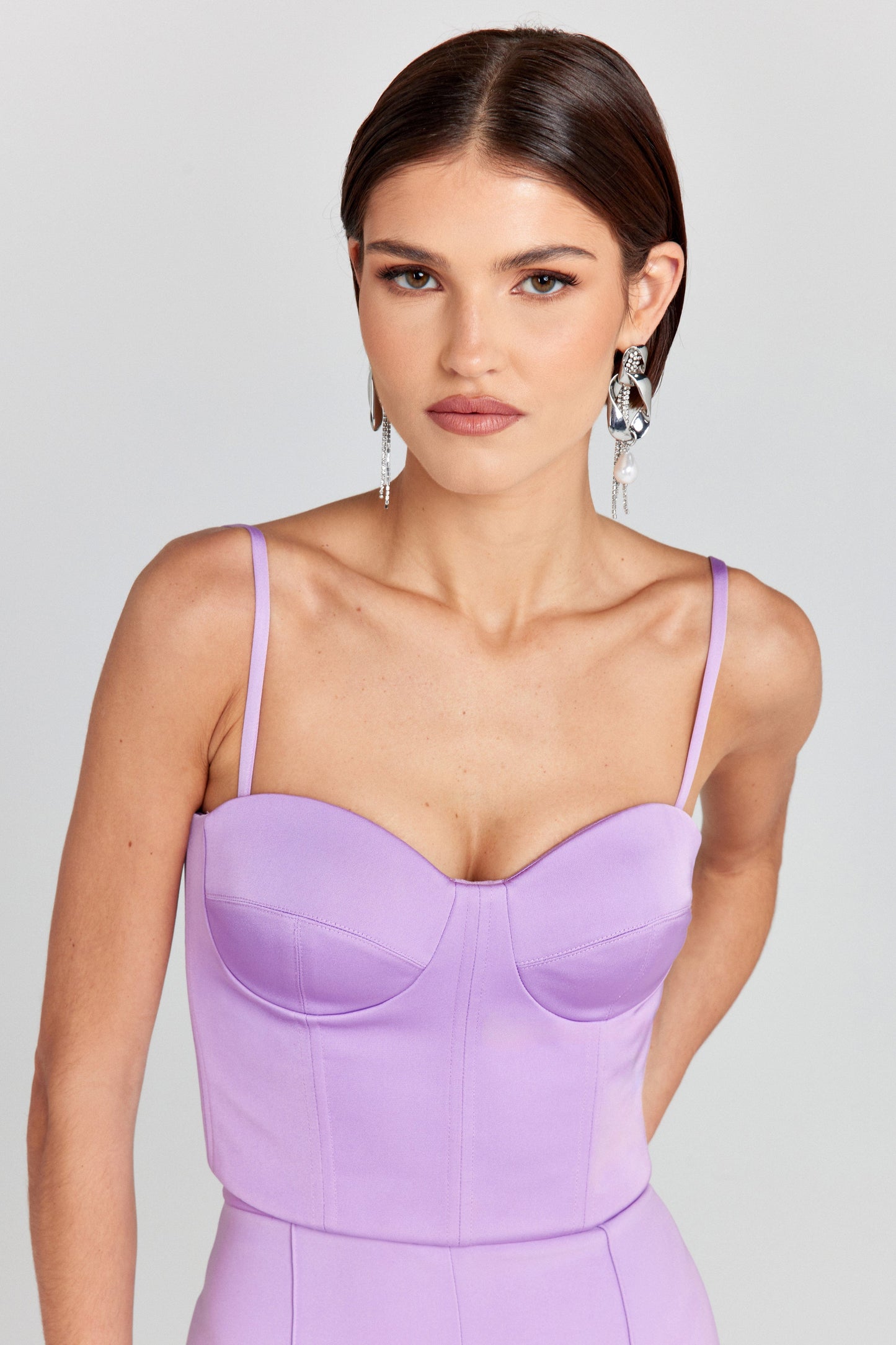 NADINE MERABI Tops Ella Lilac Corset Top