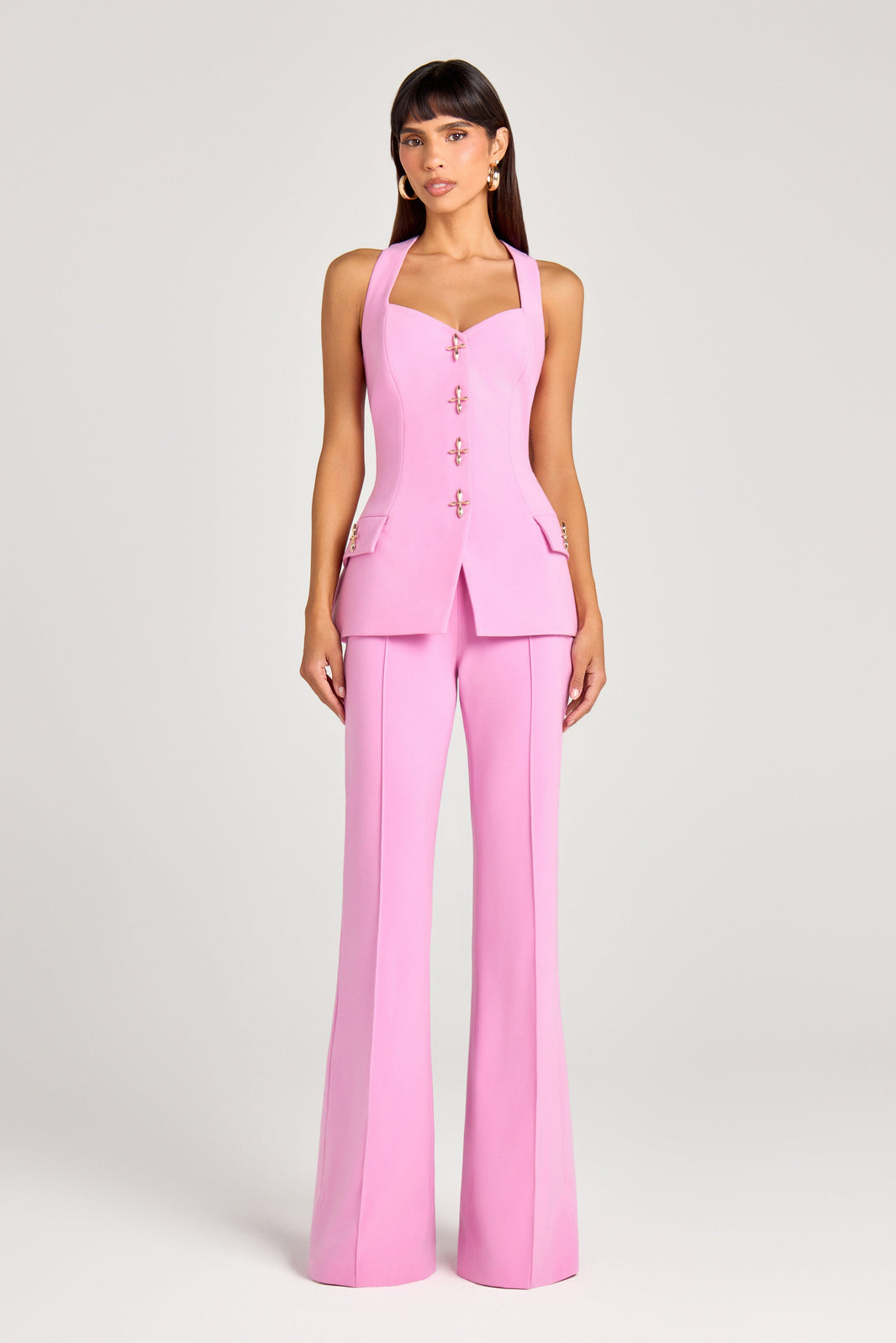 NADINE MERABI Tops Zoe Pink Waistcoat
