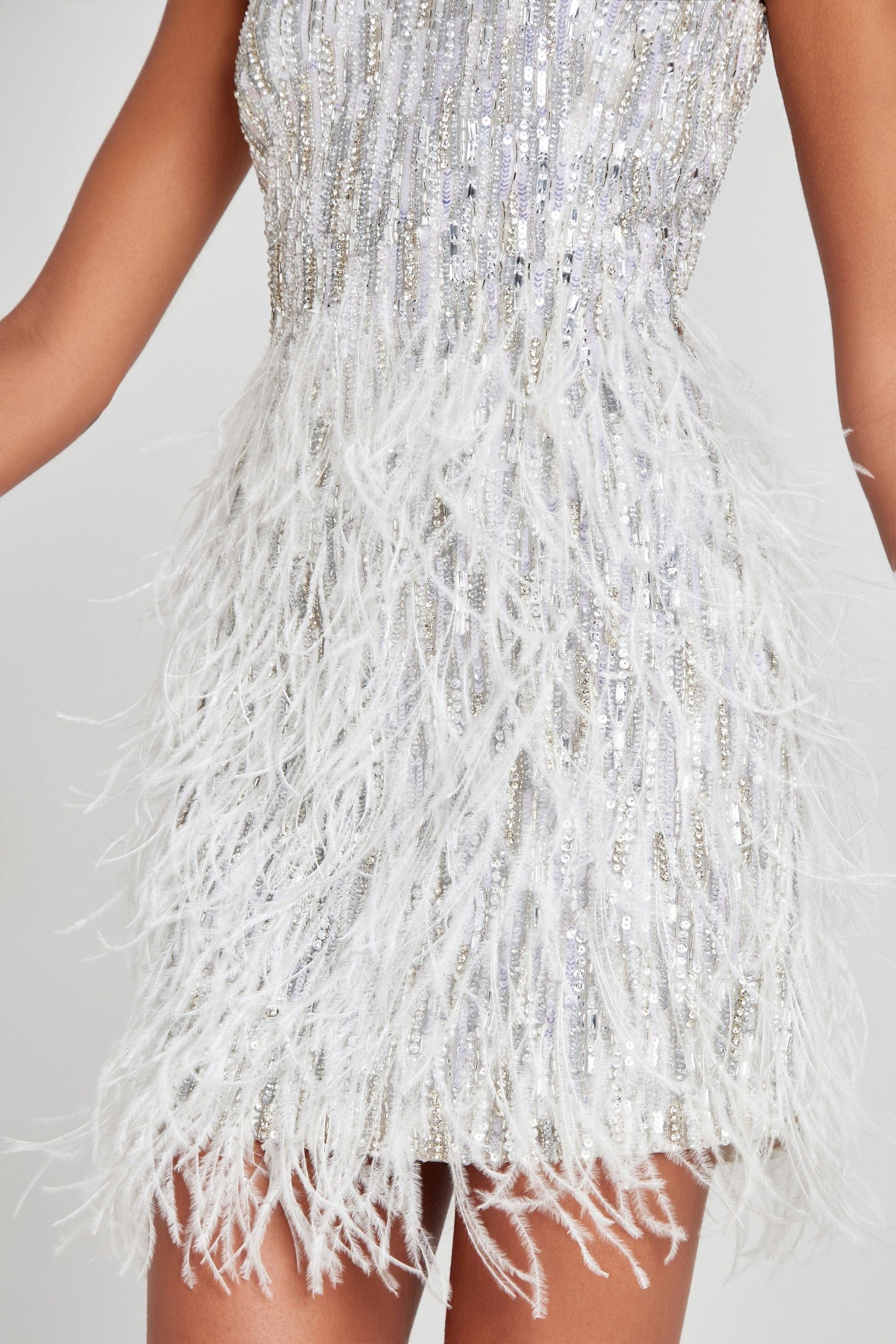 Christy Silbernes Kleid