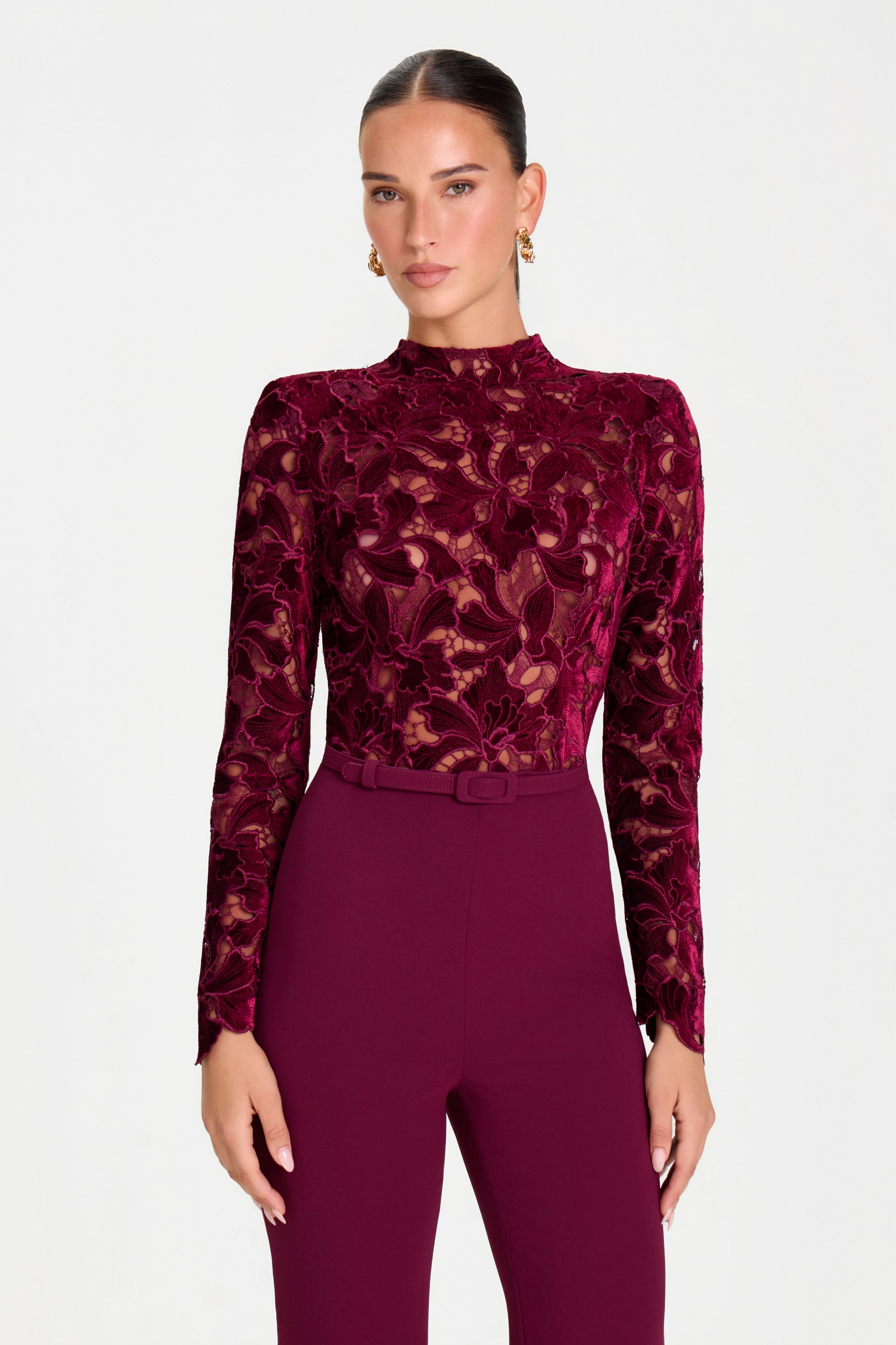 ELEANOR BURGUNDY JUMPSUIT