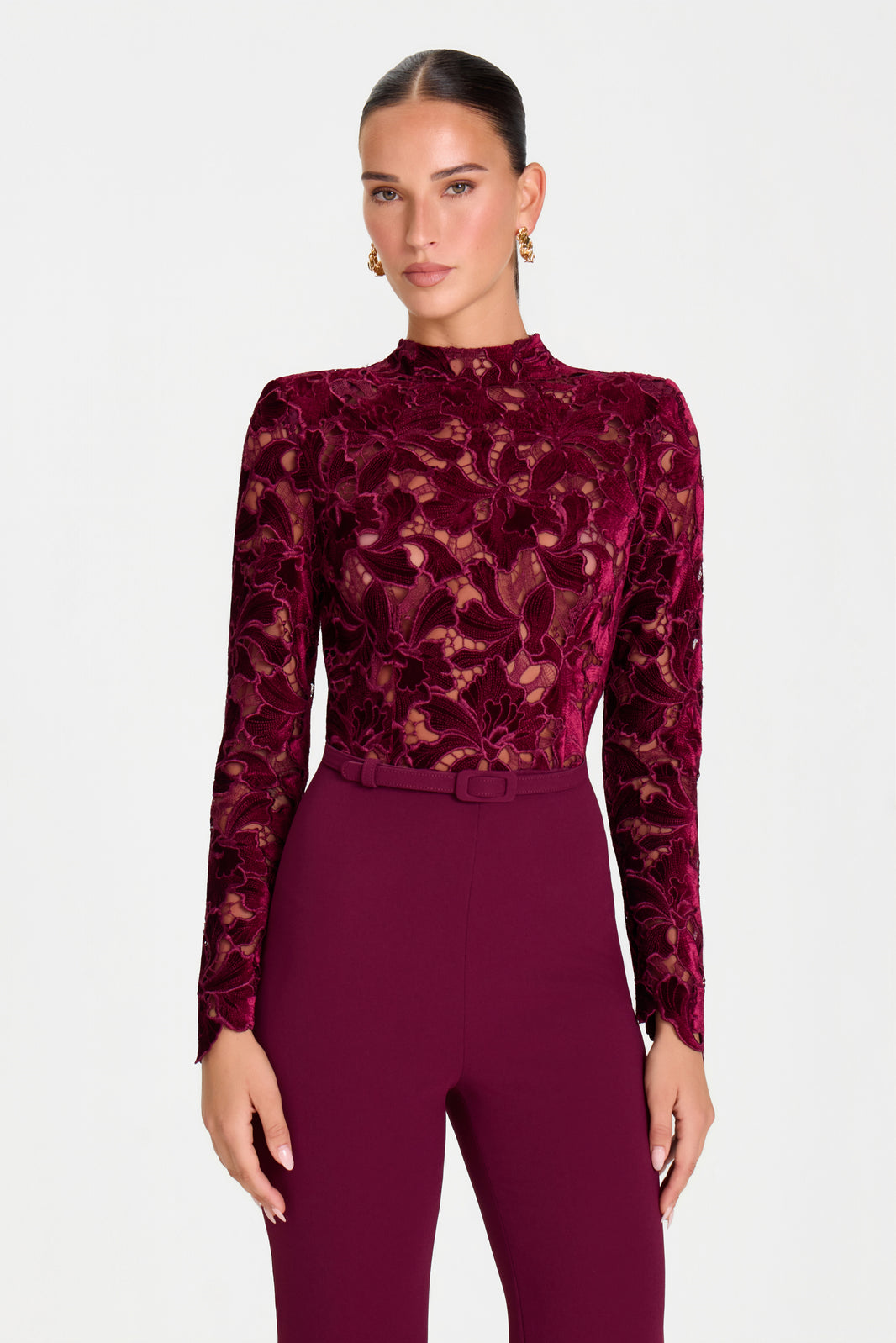 ELEANOR BURGUNDY JUMPSUIT