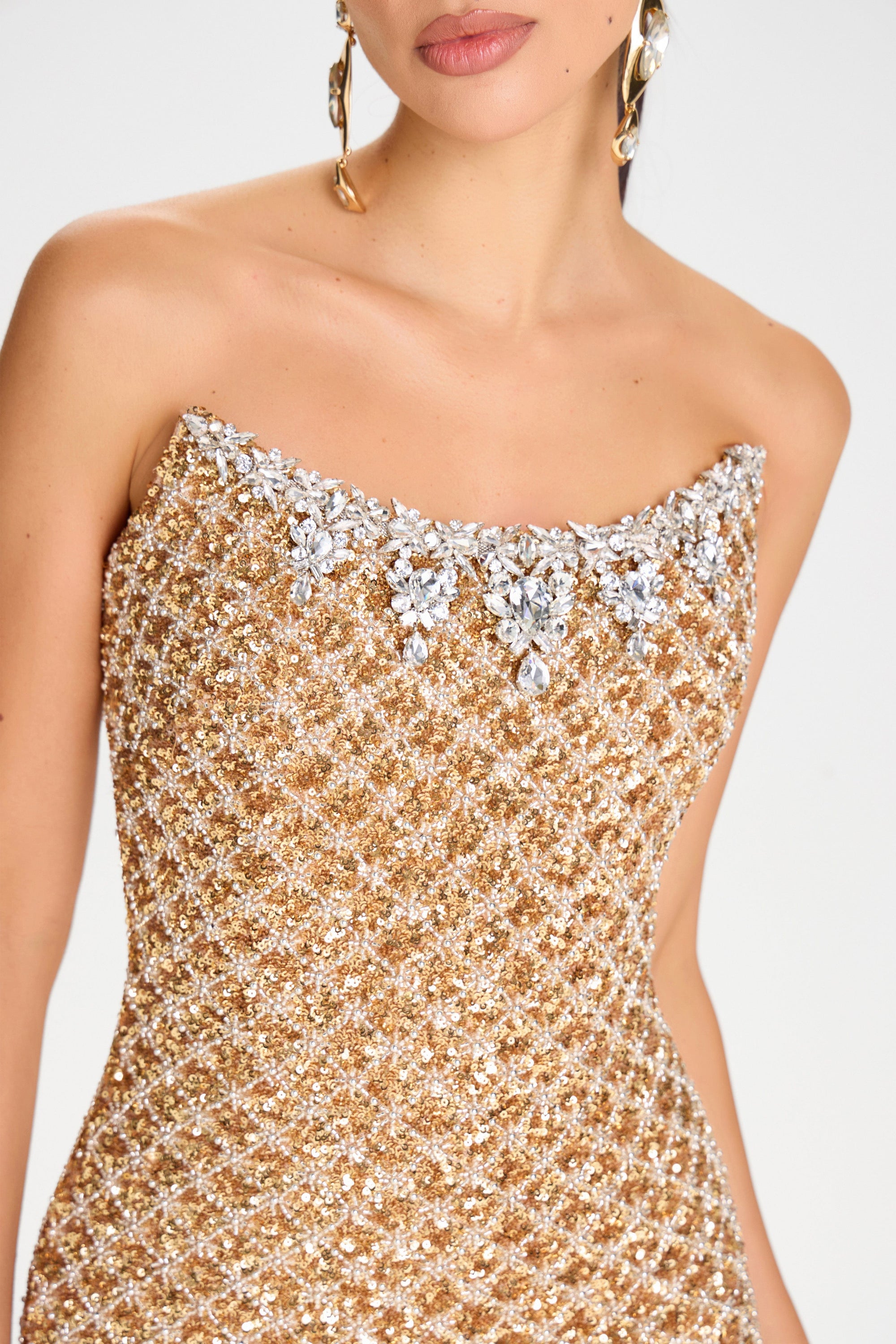 MIDI Dresses Isabella Gold Dress