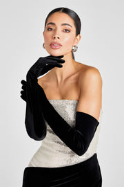 NADINE MERABI Accessory ONE SIZE Jessica Black Gloves