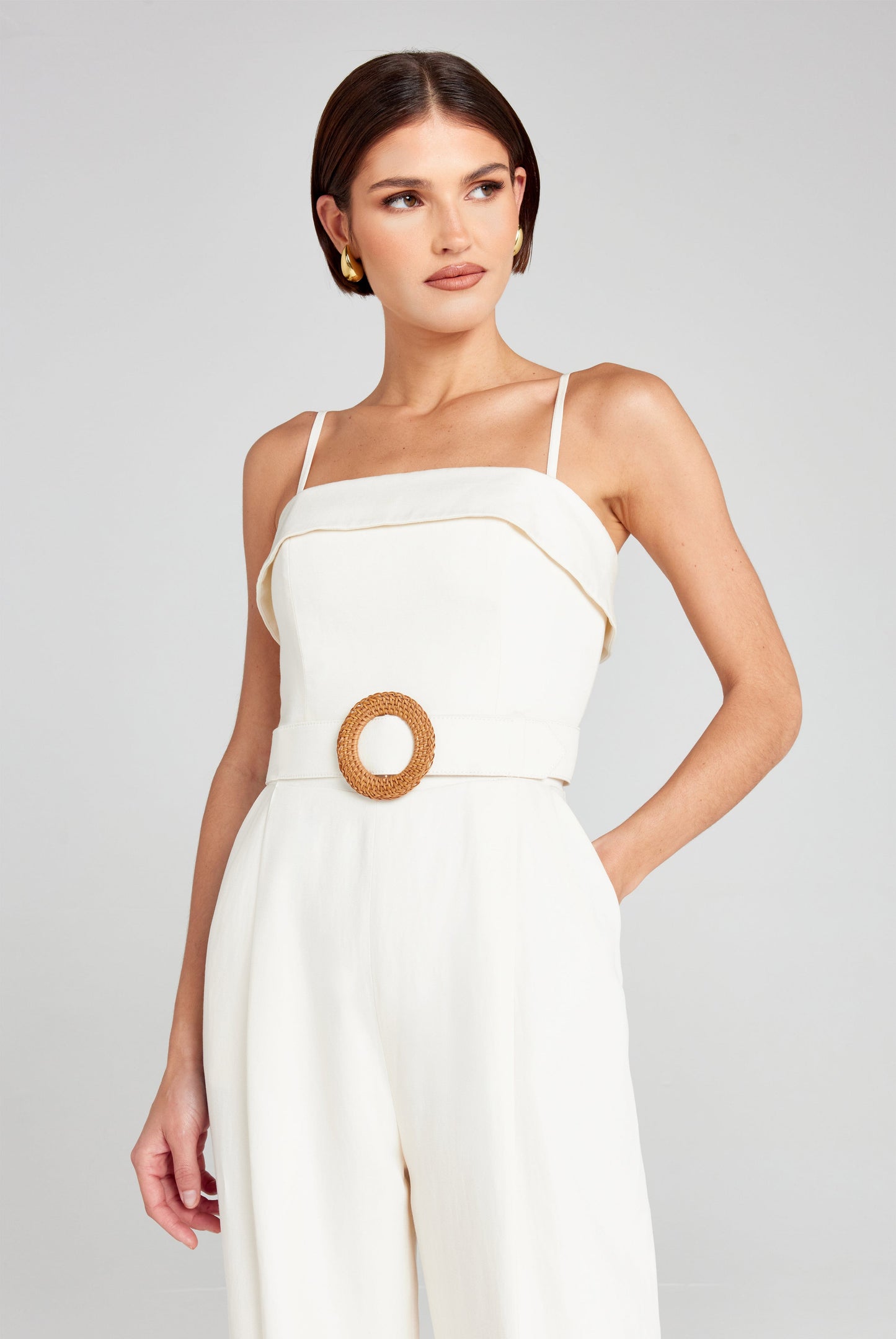 Michelle Weißer Jumpsuit