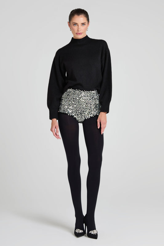 Paige Silberne Hotpants