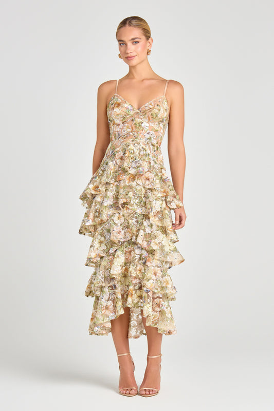 Saffron Blumen Kleid