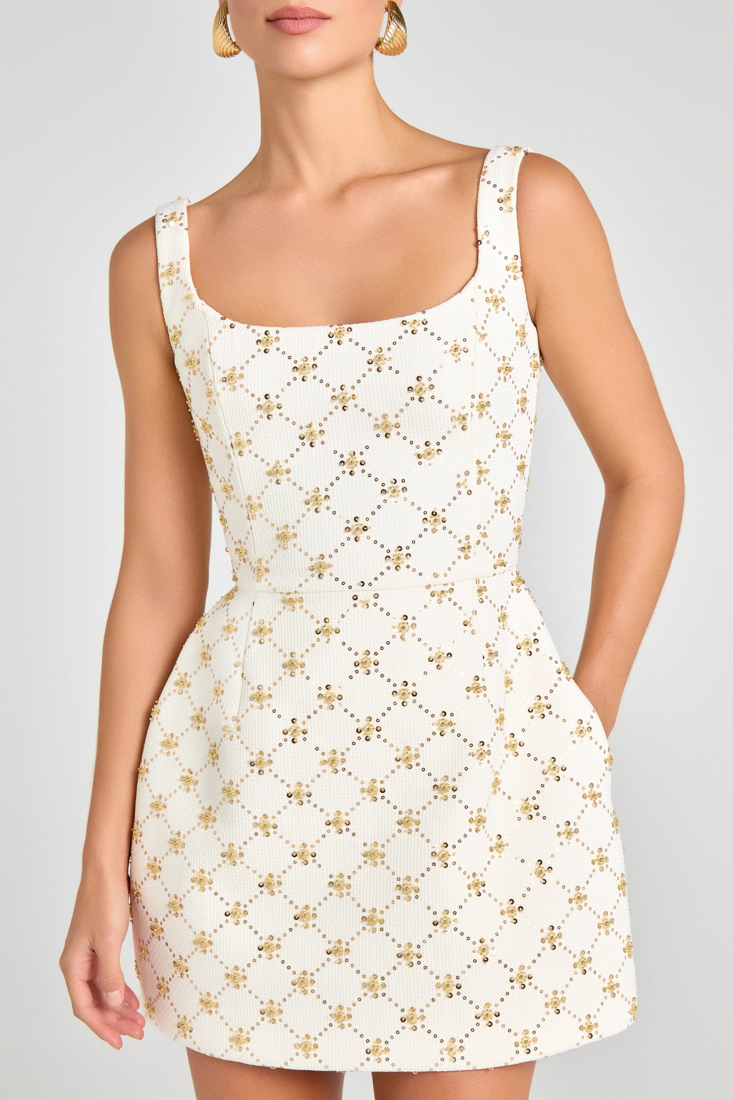 NADINE MERABI Dresses Sofia Ivory Dress