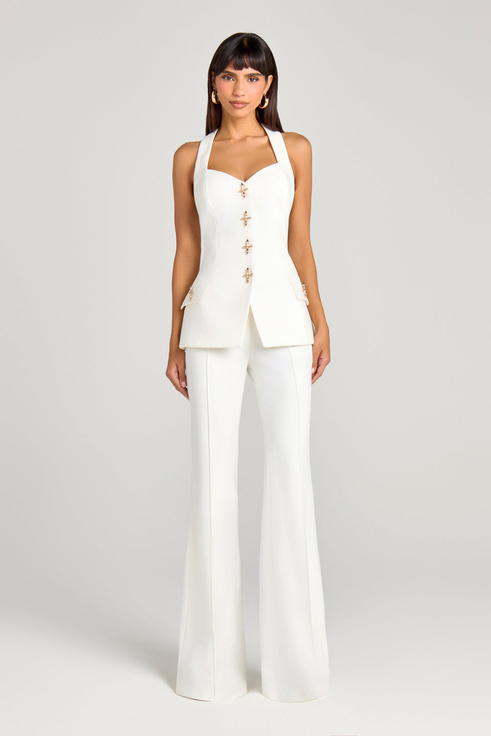 NADINE MERABI Tops Zoe White Waistcoat