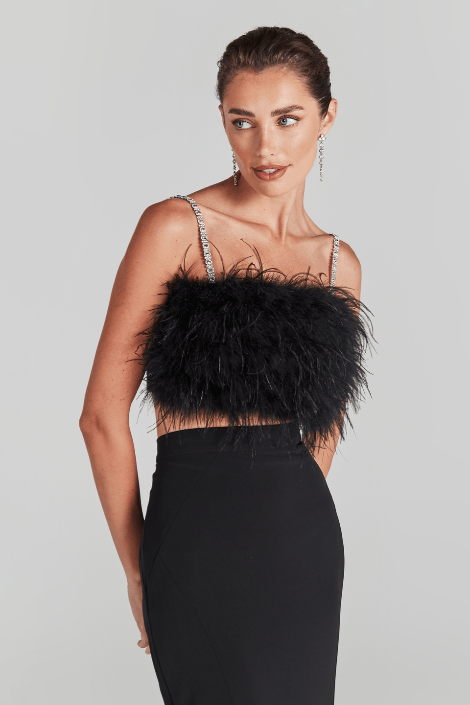 NADINE MERABI Tops Kara Black Top