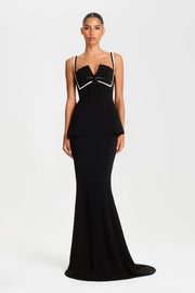 NADINE MERABI Skirts Carolina Black Maxi Skirt