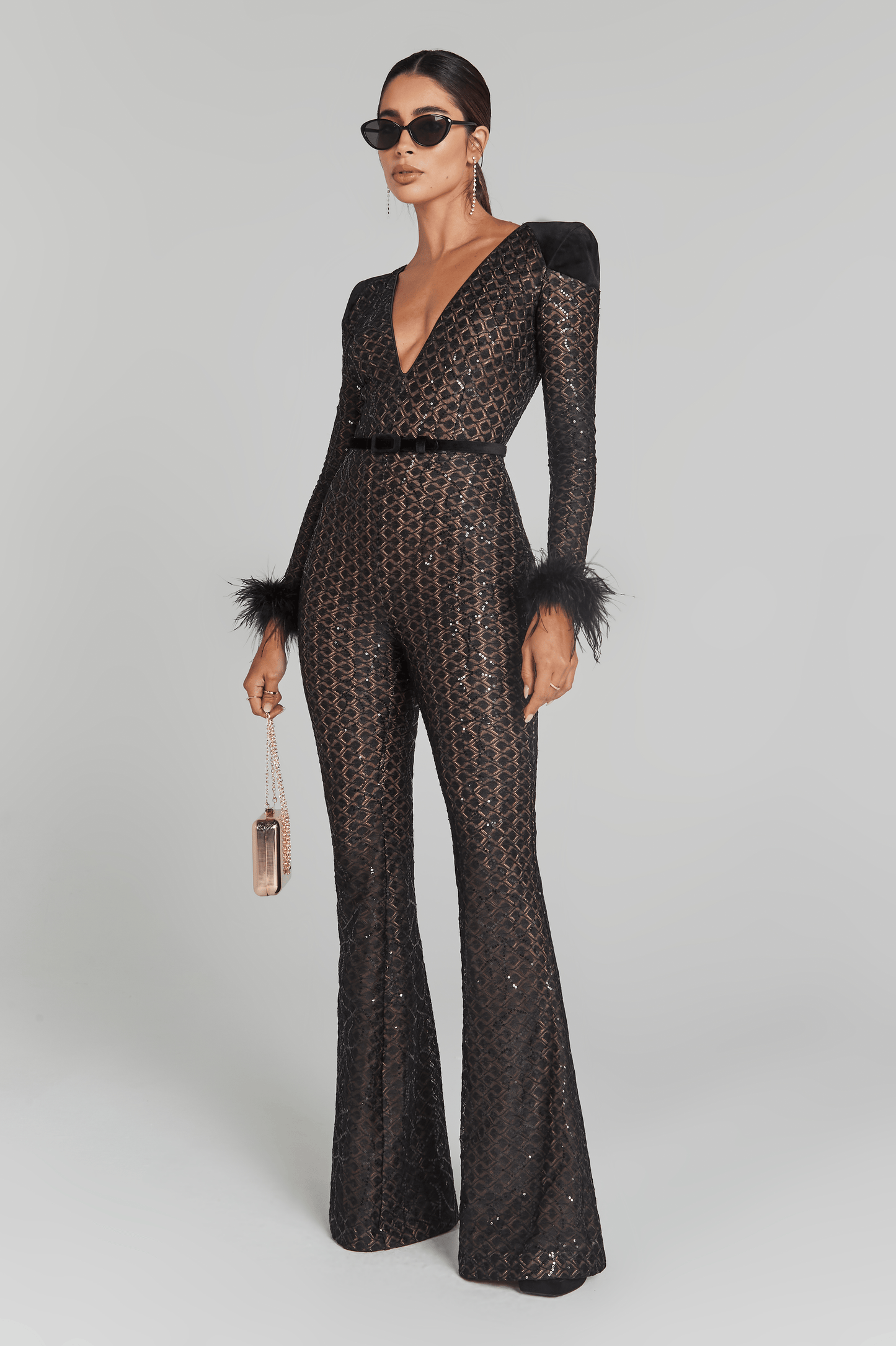 NADINE MERABI Jumpsuits Rachel Black Jumpsuit