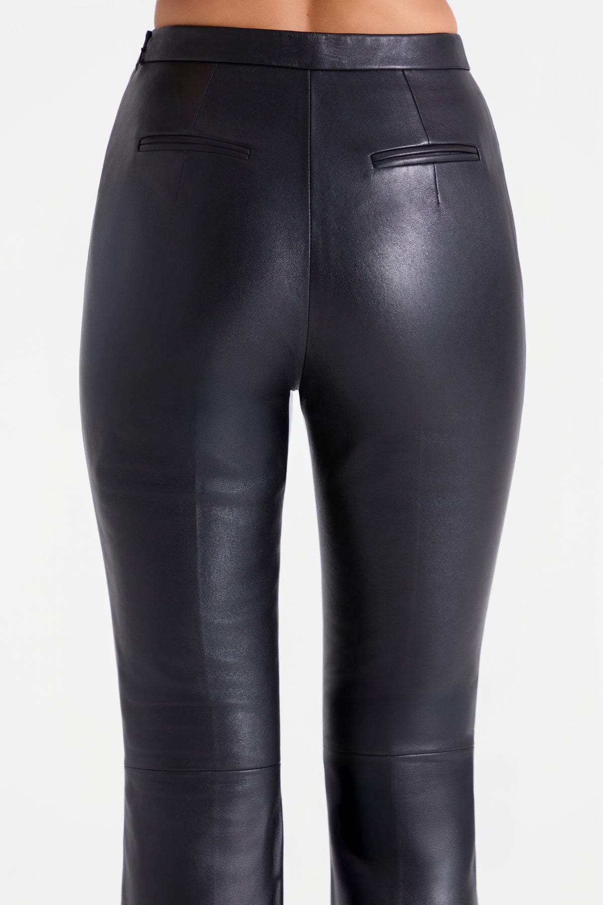 Jessie Black Leather Trousers