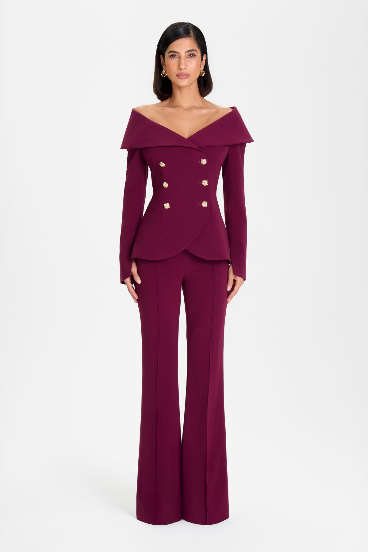TOP Tops Abigail Burgundy Blazer