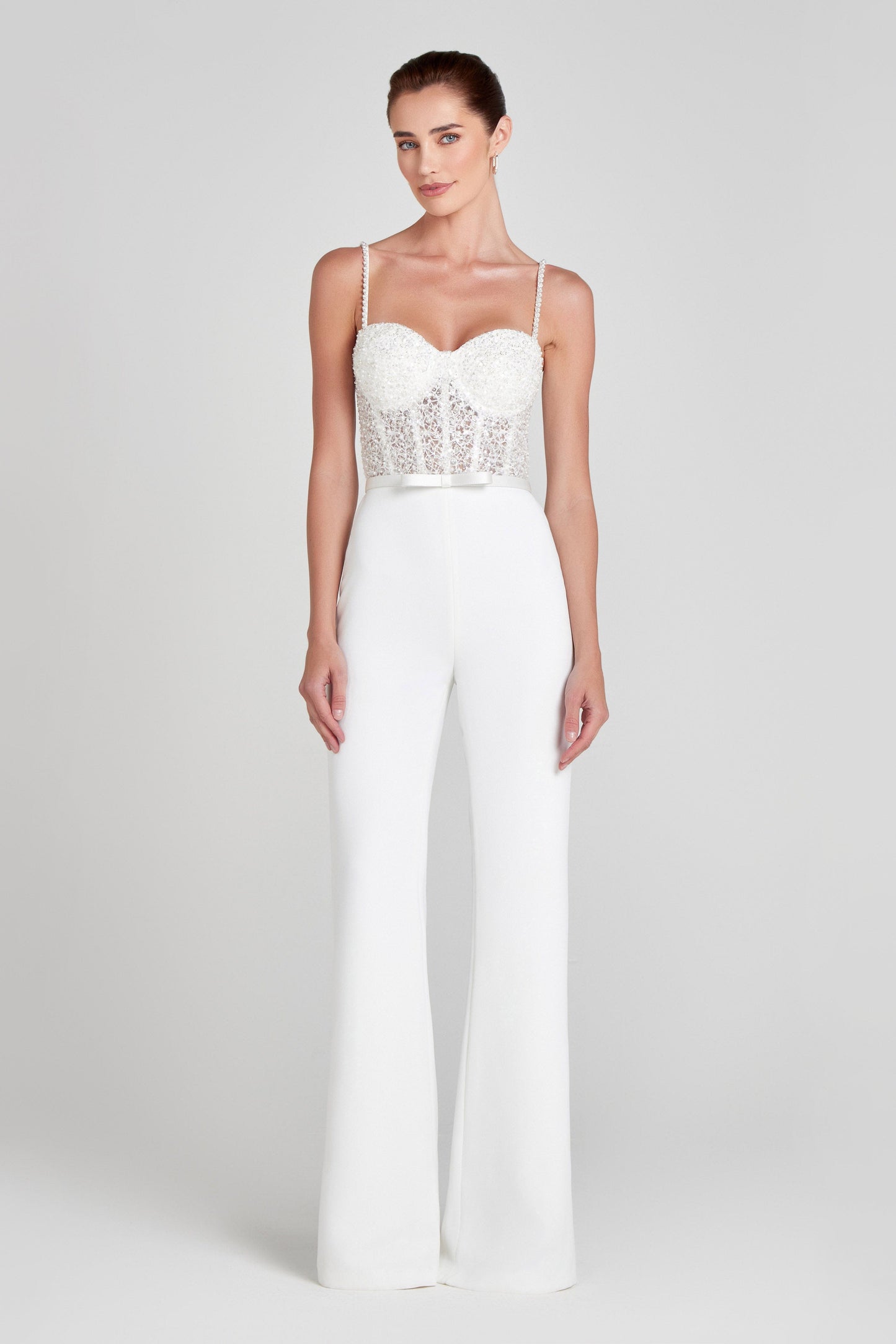 NADINE MERABI Jumpsuits Aurora White Jumpsuit
