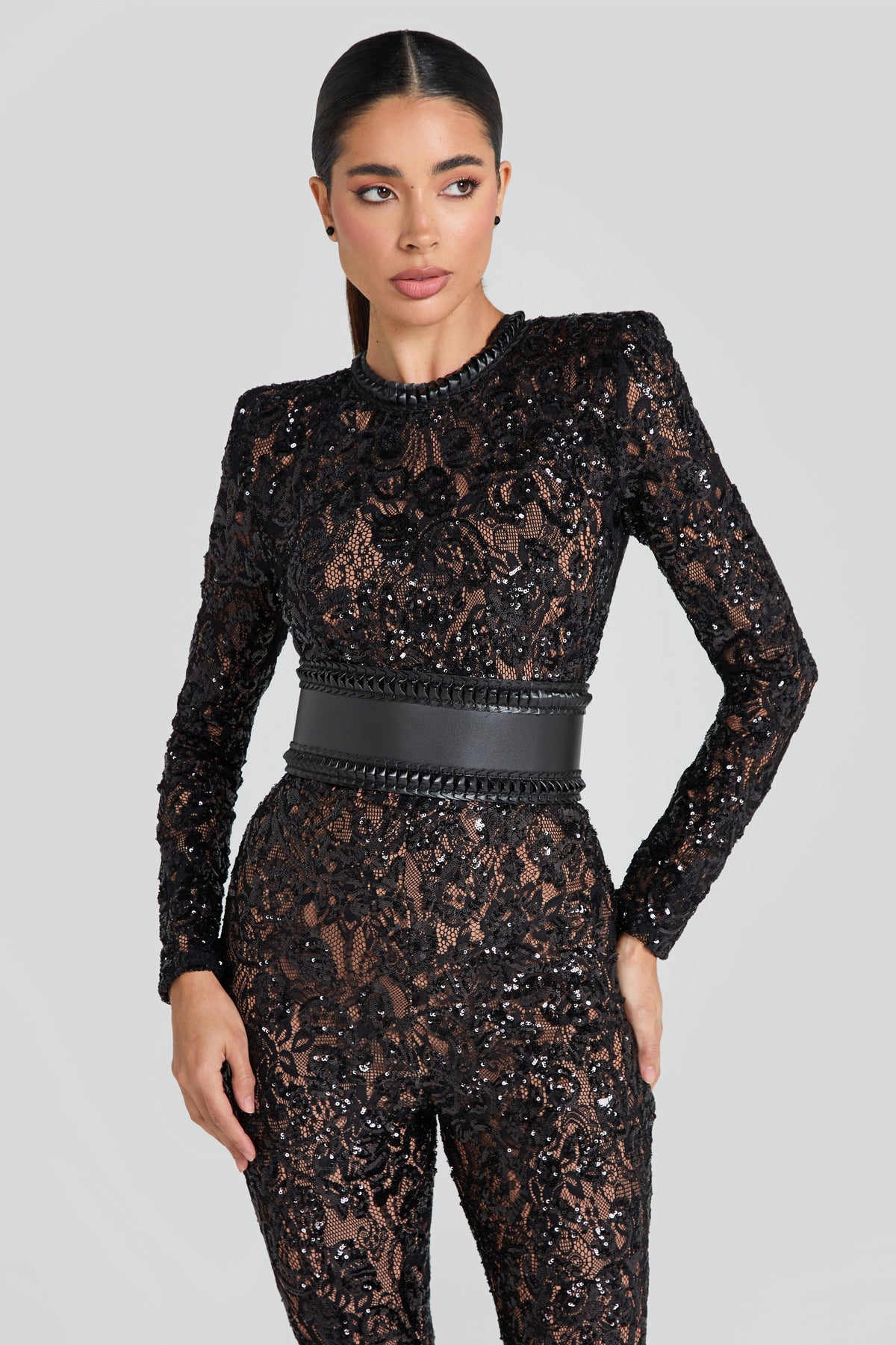 Nadine Merabi Jumpsuits Bella Black Jumpsuit