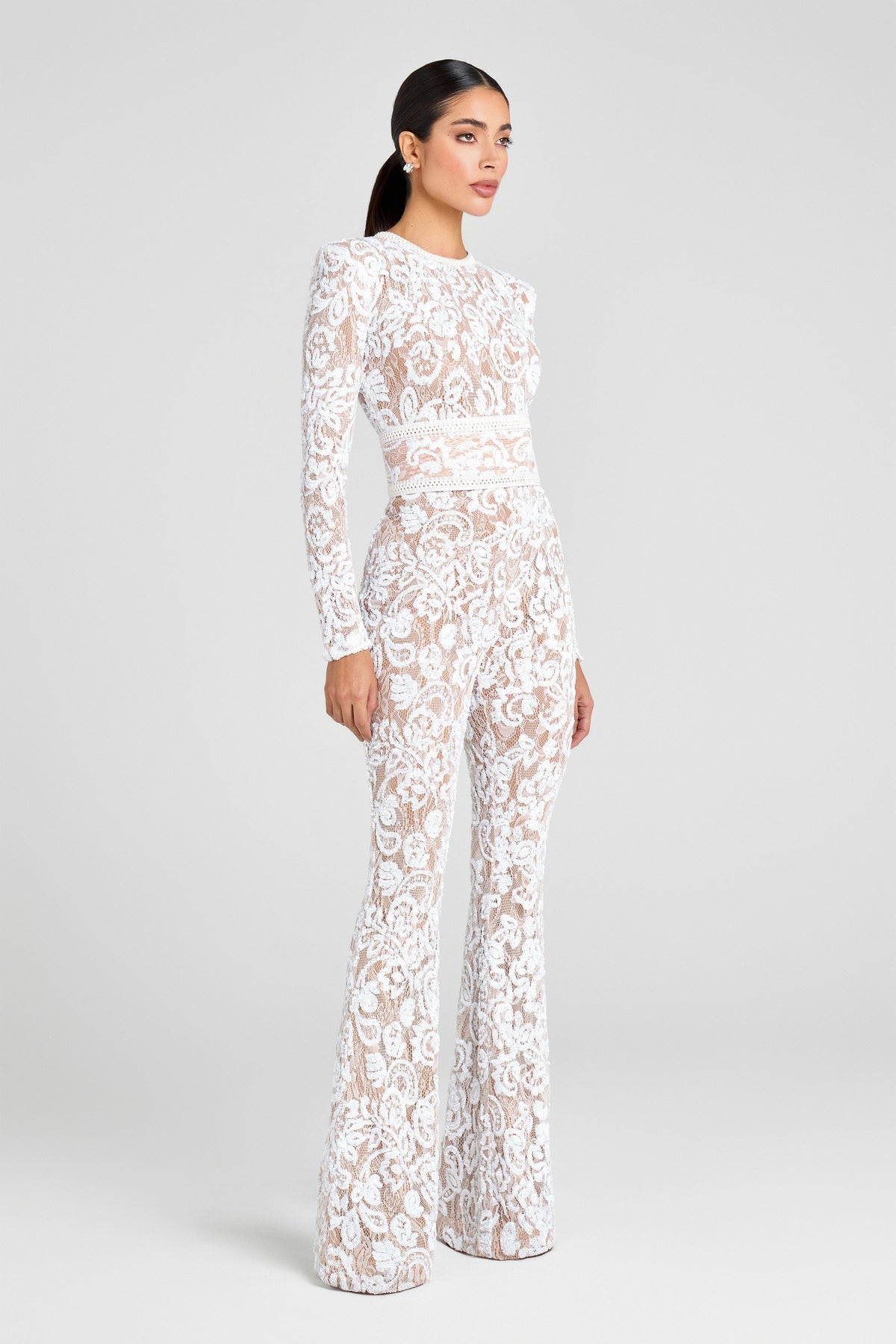 Nadine Merabi Jumpsuits Bella White Jumpsuit