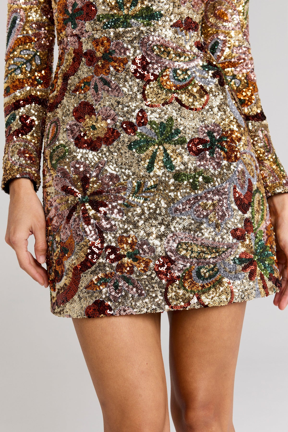 NADINE MERABI Dresses Camille Gold Dress