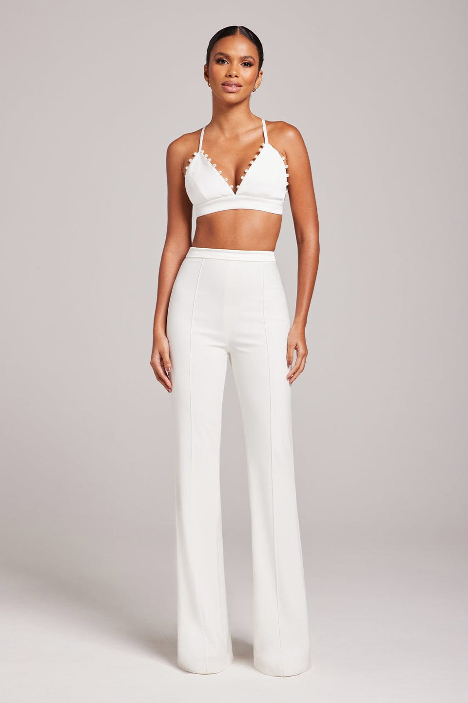 NADINE MERABI Tops Charlotte White Bra Top