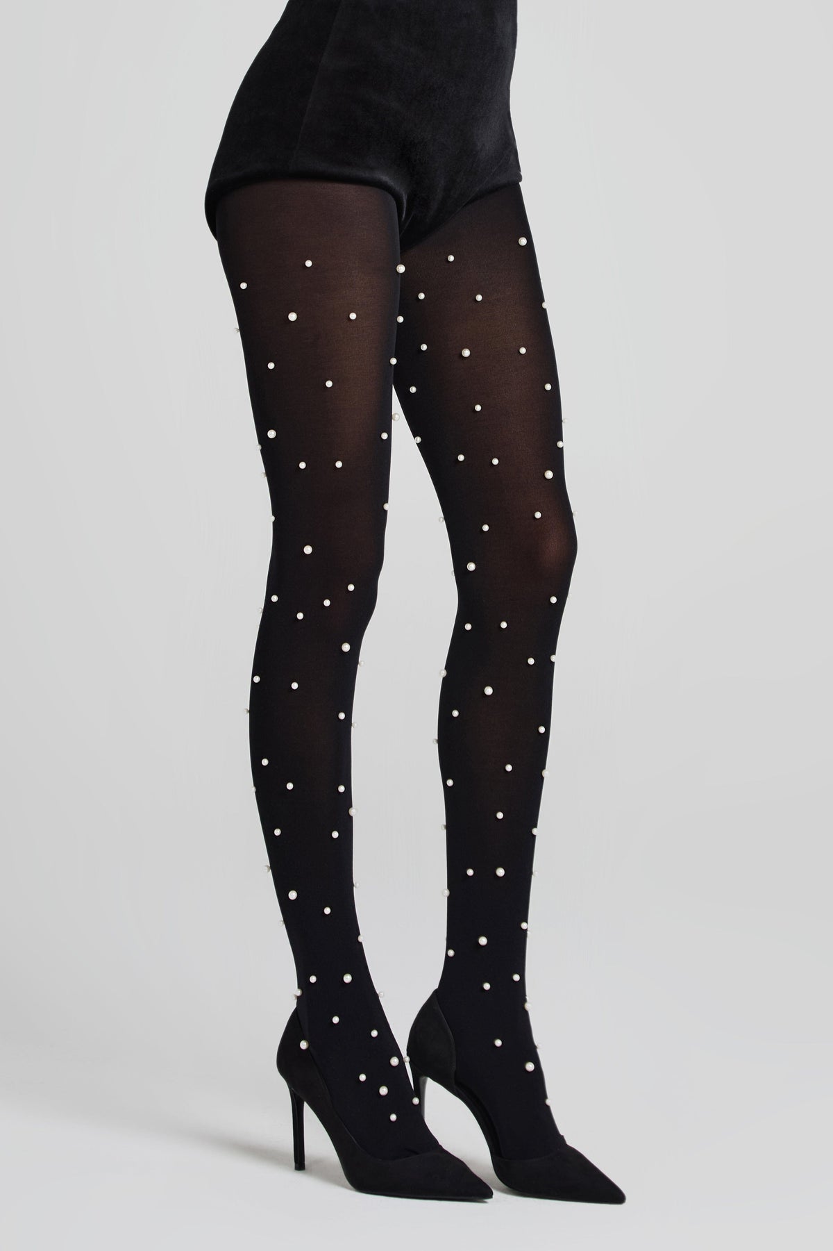 NADINE MERABI Accessory ONE SIZE Diana Black Tights