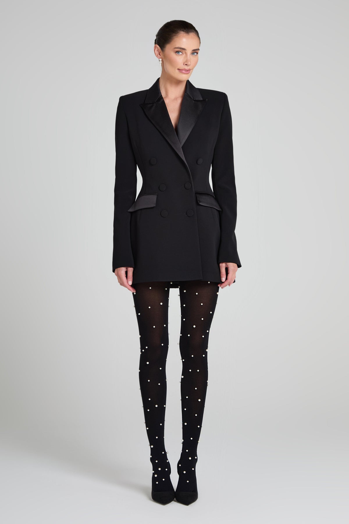 NADINE MERABI Accessory ONE SIZE Diana Black Tights