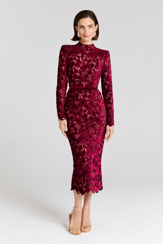 nadine merabi red velvet dress Monica Red Velvet Blazer Dress