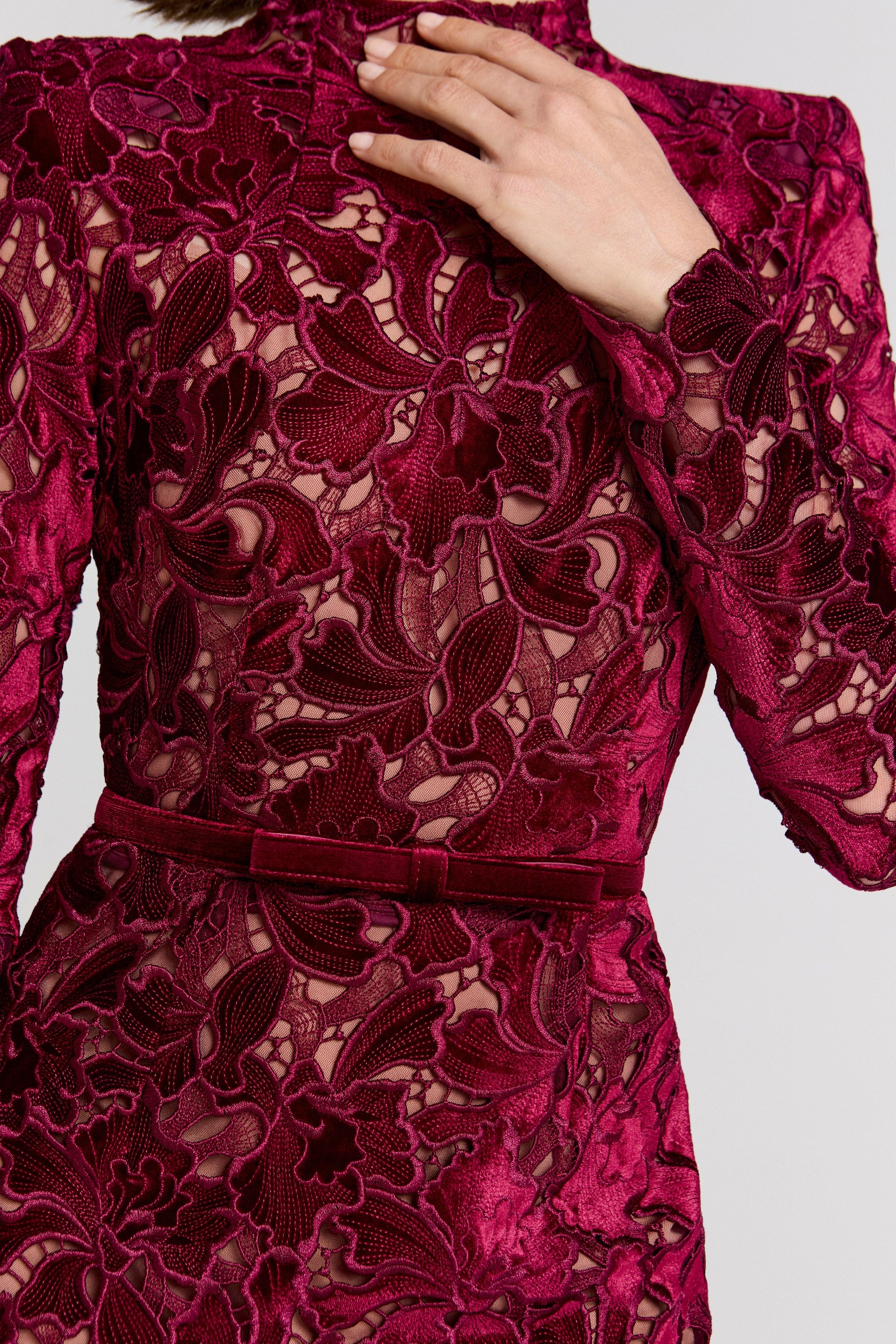 NADINE MERABI Dresses Diane Burgundy Dress