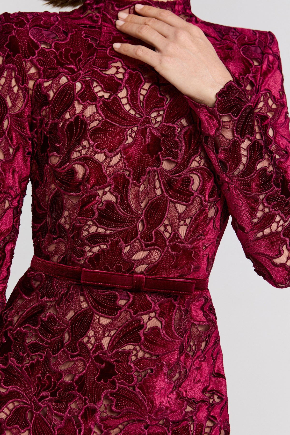 NADINE MERABI Dresses Diane Burgundy Dress