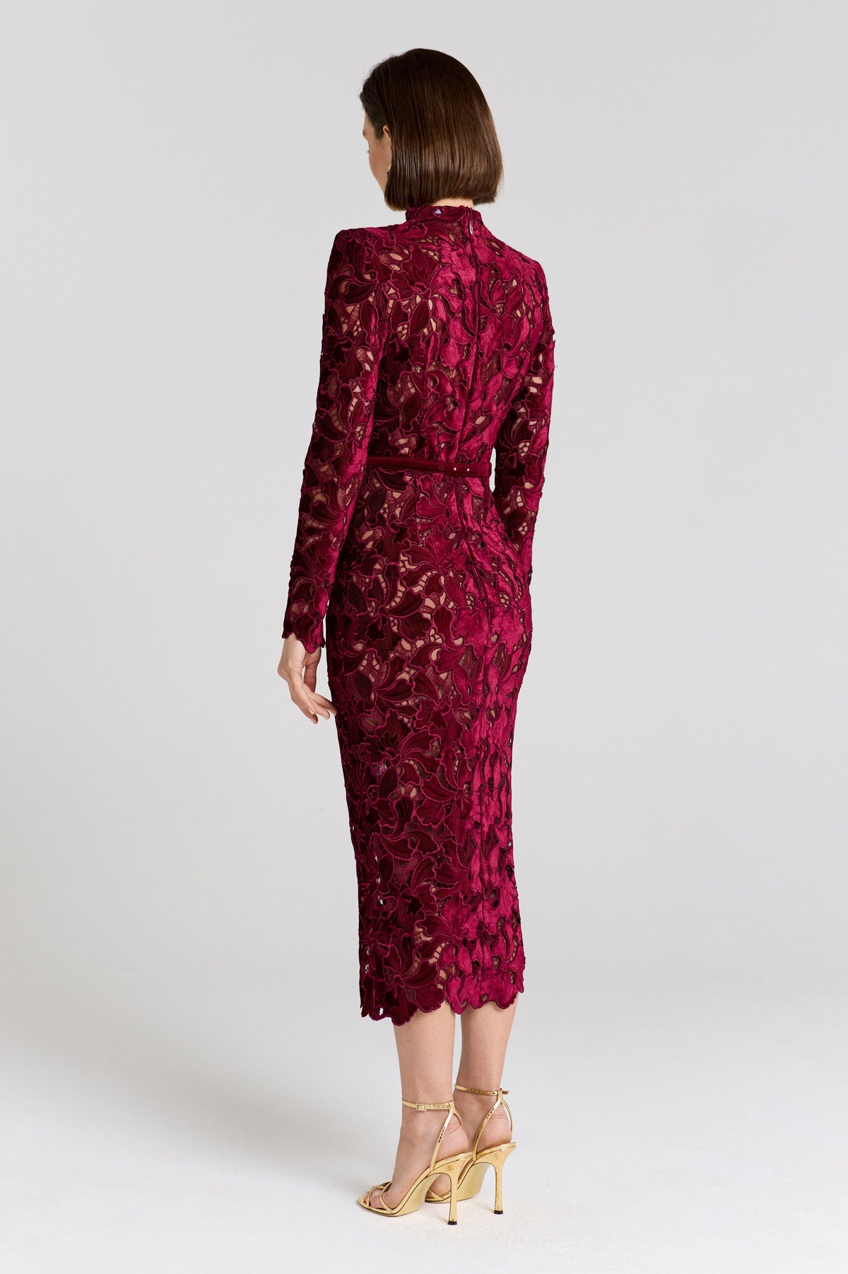 NADINE MERABI Dresses Diane Burgundy Dress