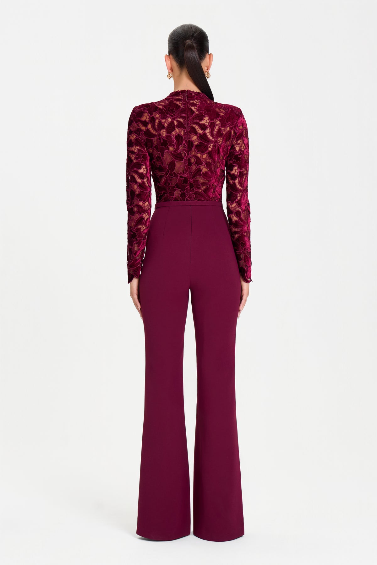 COMBINAISON PANTALON BORDEAUX ELEANOR