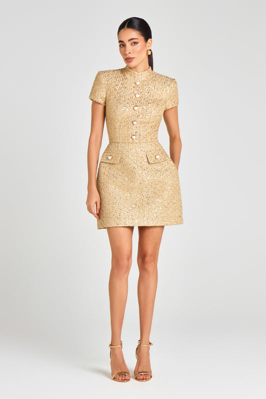 Elysia Gold Dress