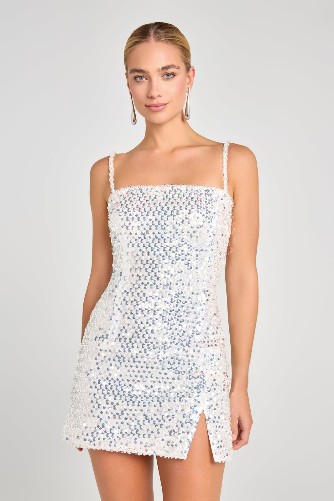 NADINE MERABI Dresses Gigi Silver Dress