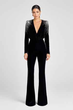 NADINE MERABI Jumpsuits Giselle Black Jumpsuit