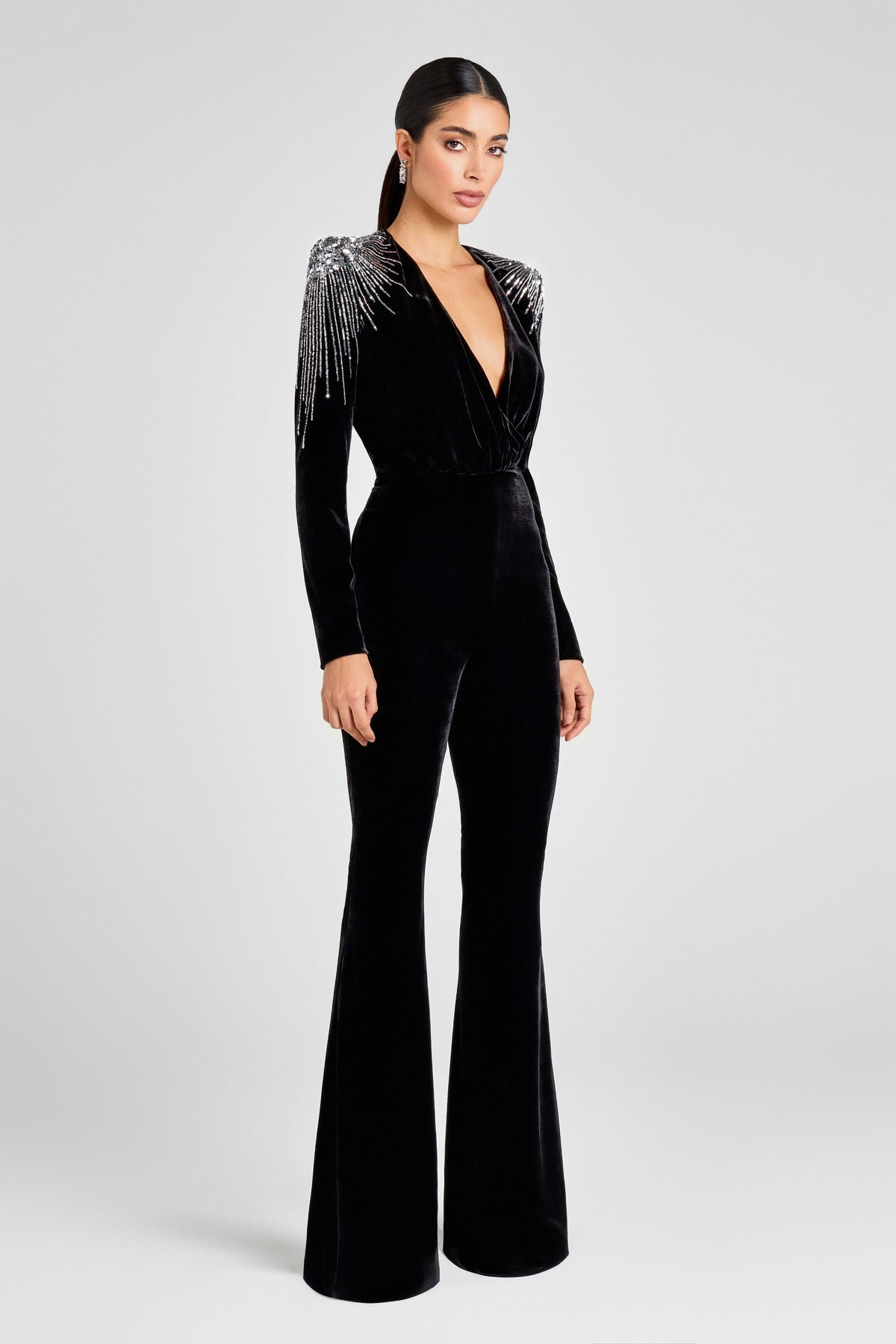 NADINE MERABI Jumpsuits Giselle Black Jumpsuit