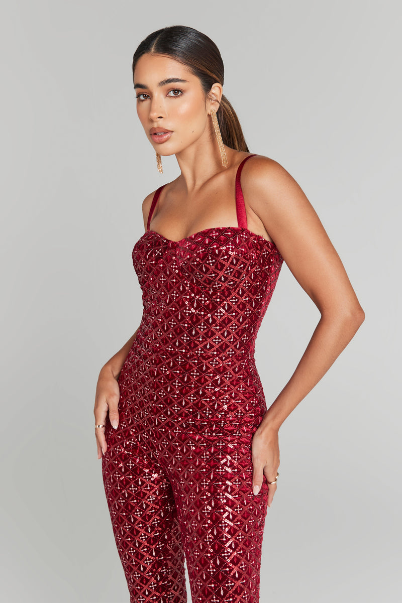 Hailey Red Jumpsuit