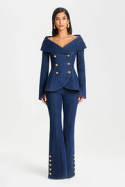 Kendra Dunkelblaue Denim Hose