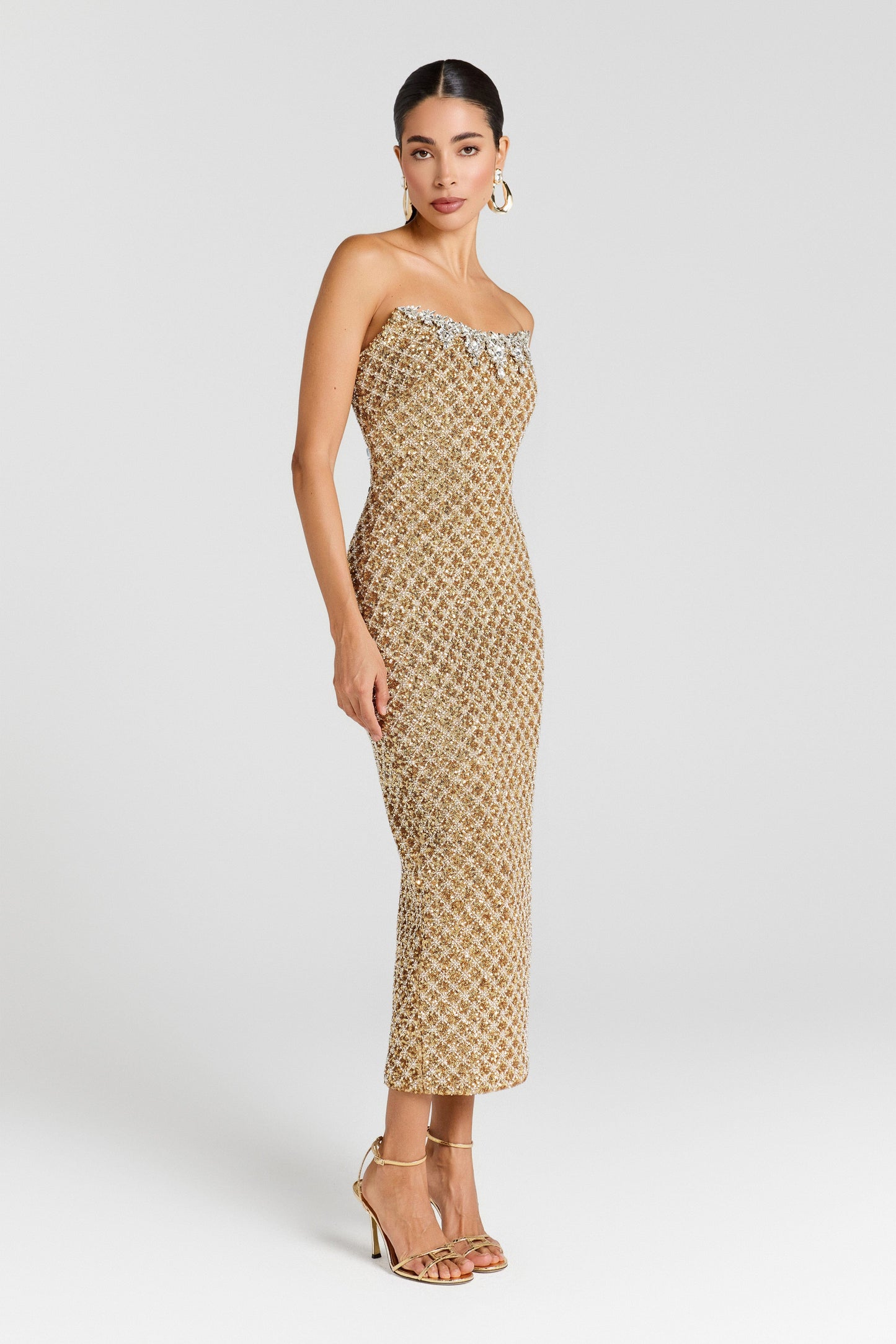 MIDI Dresses Isabella Gold Dress