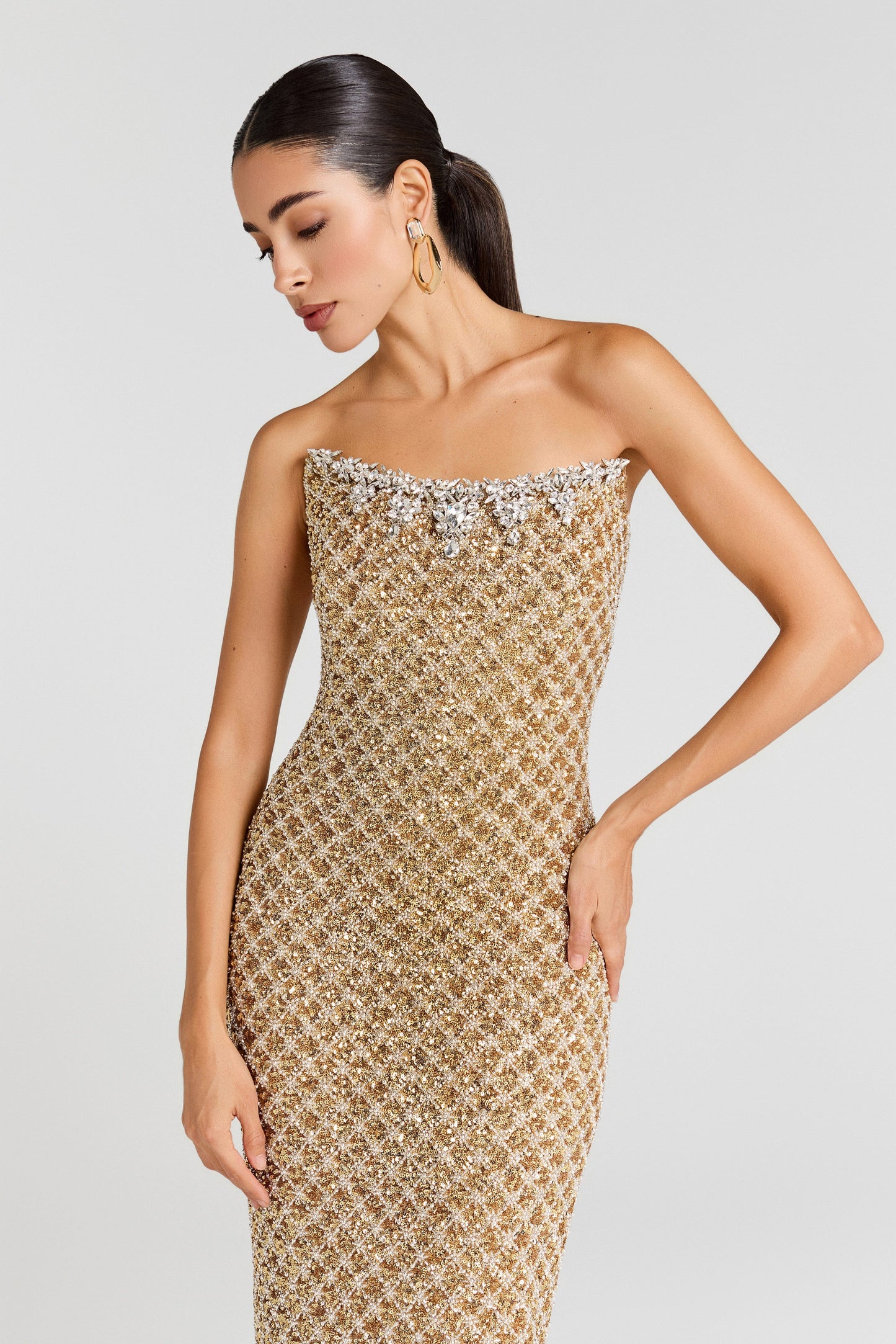 MIDI Dresses Isabella Gold Dress