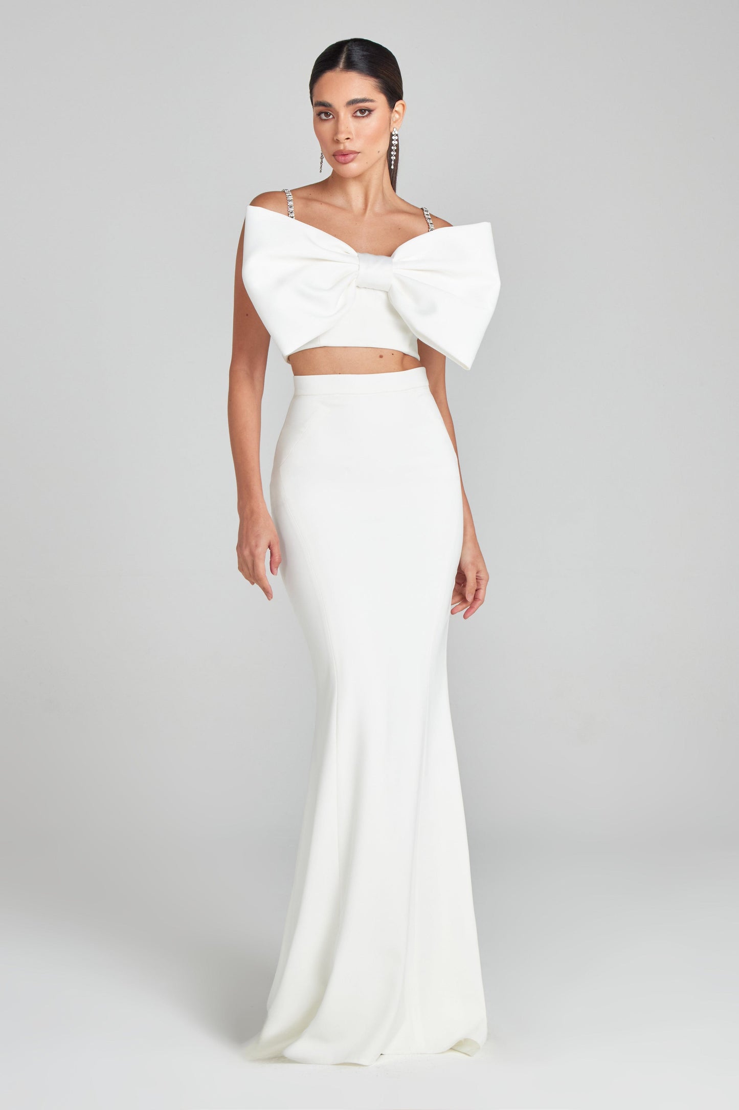NADINE MERABI Skirts Carolina White Maxi Skirt