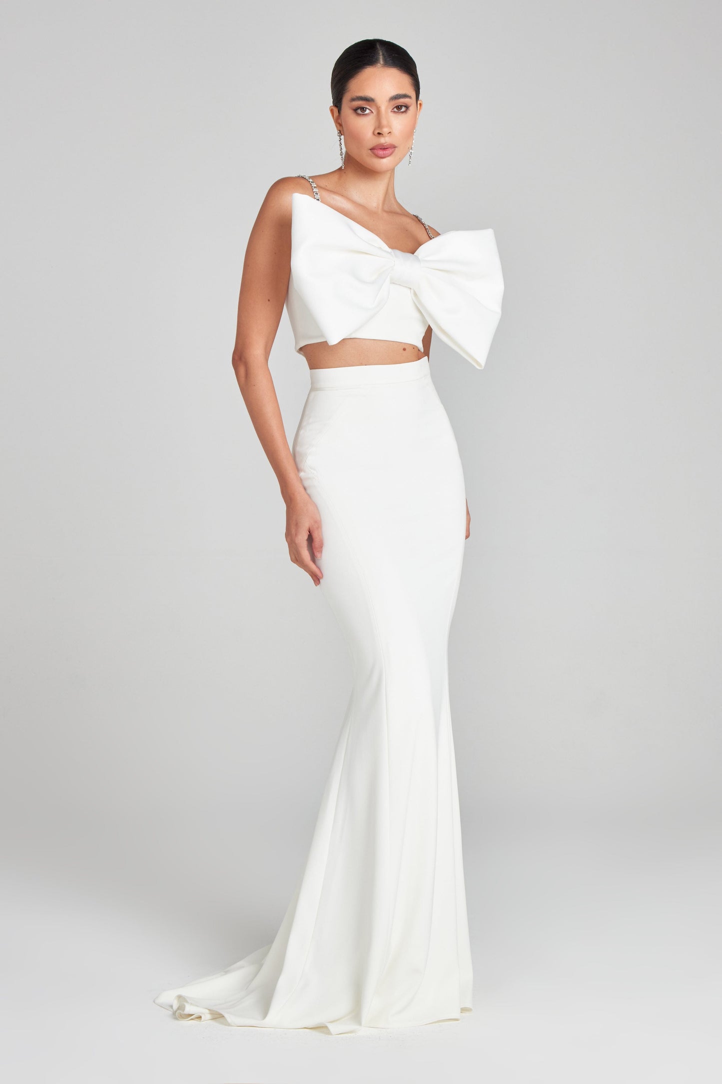 NADINE MERABI Skirts Carolina White Maxi Skirt