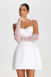 NADINE MERABI  ACCESSORIES One Size Jessica White Gloves