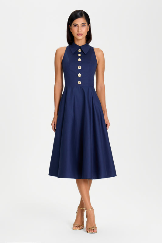 Laura Navy Kleid