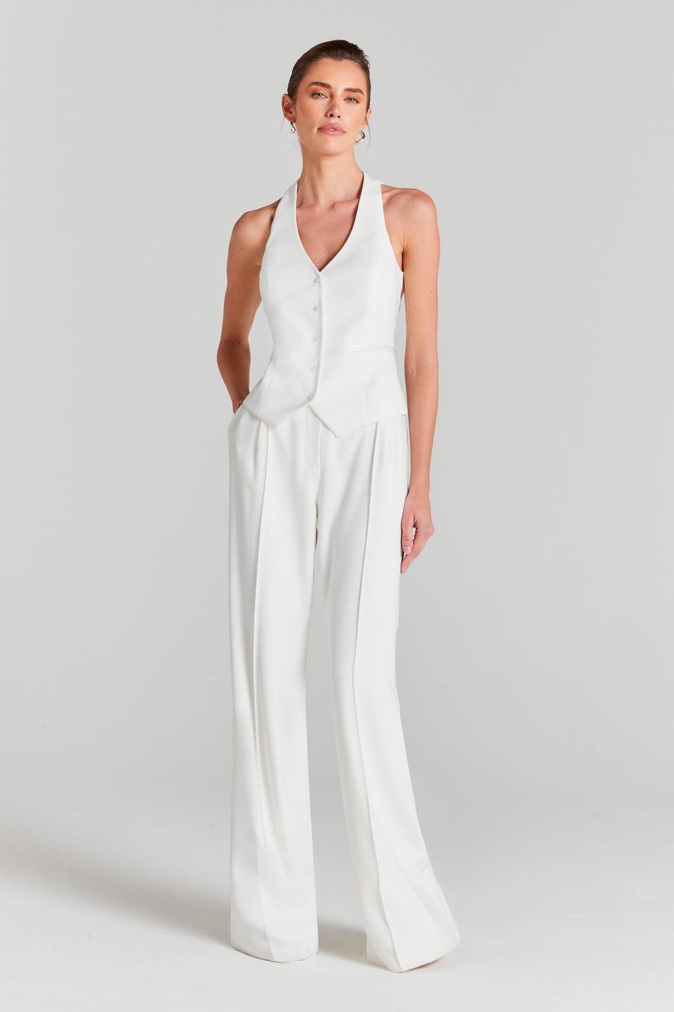 NADINE MERABI Tops Leni White Waistcoat