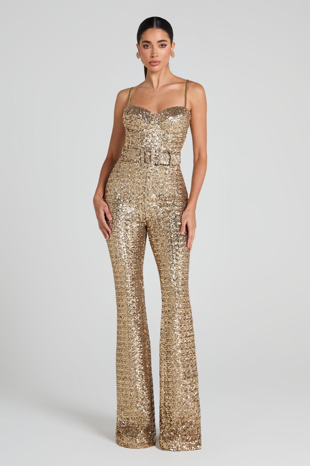 NADINE MERABI Jumpsuits Lucinda Gold Jumpsuit