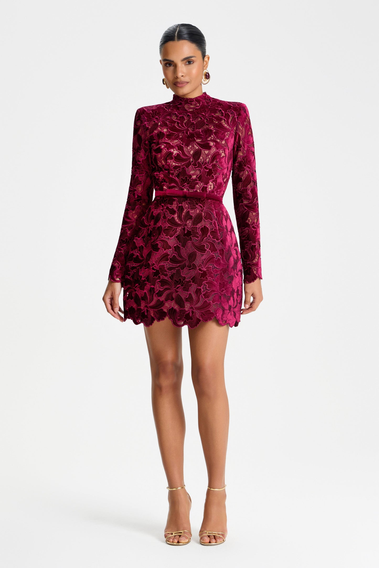 NADINE MERABI Dresses Lydia Burgundy Dress