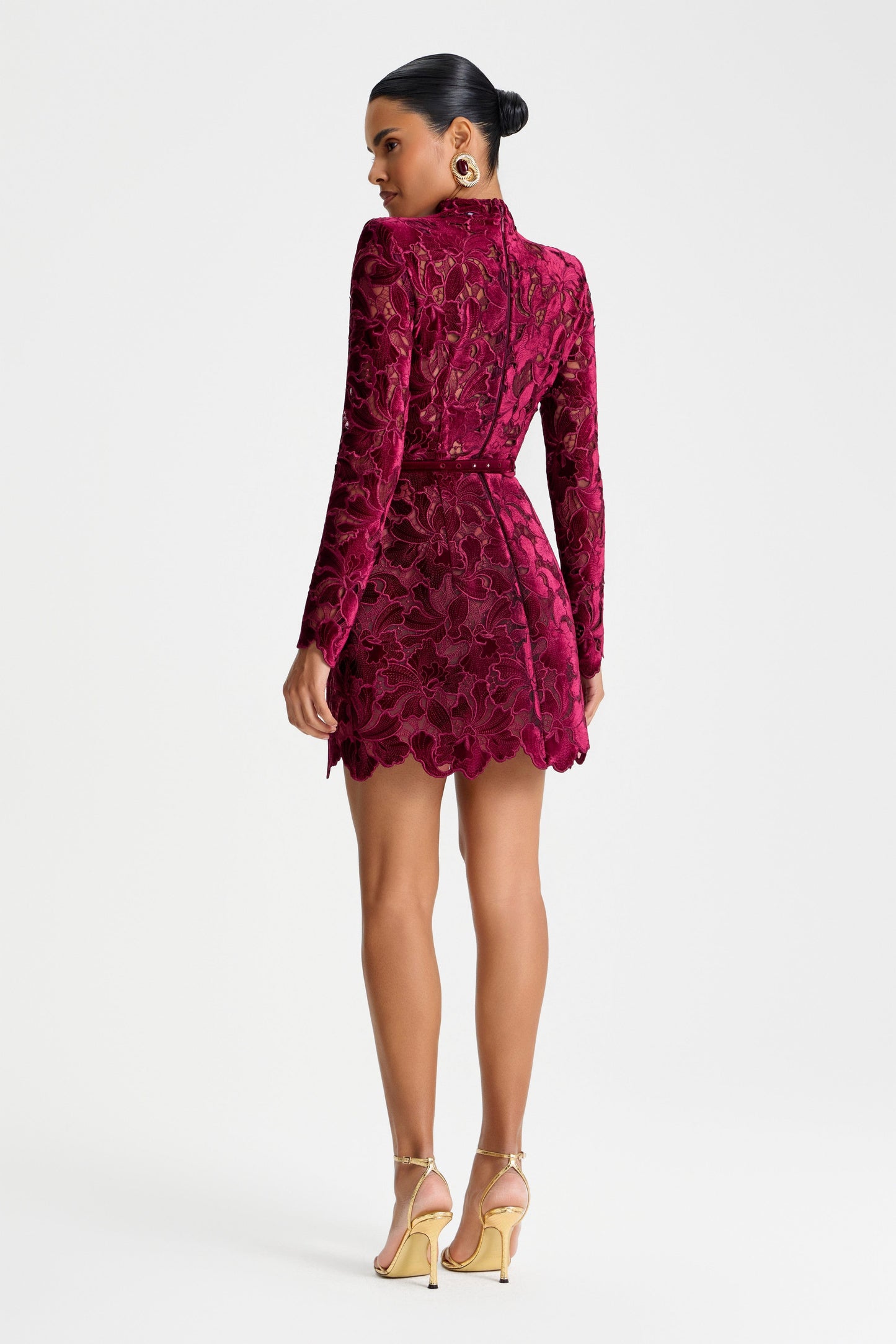 NADINE MERABI Dresses Lydia Burgundy Dress