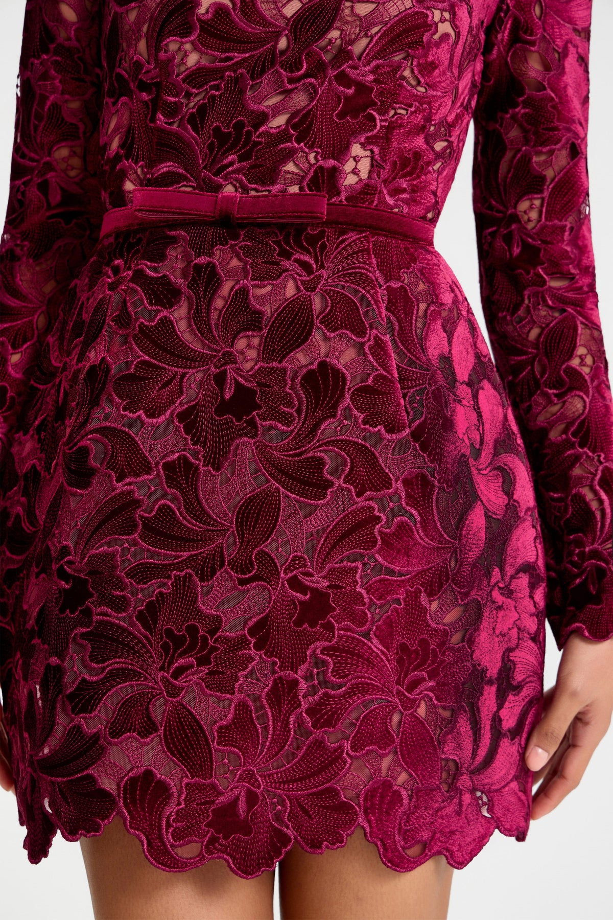 NADINE MERABI Dresses Lydia Burgundy Dress