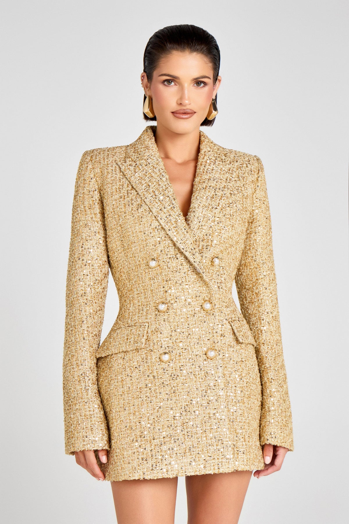 NADINE MERABI Blazer Monica Gold Blazer Dress
