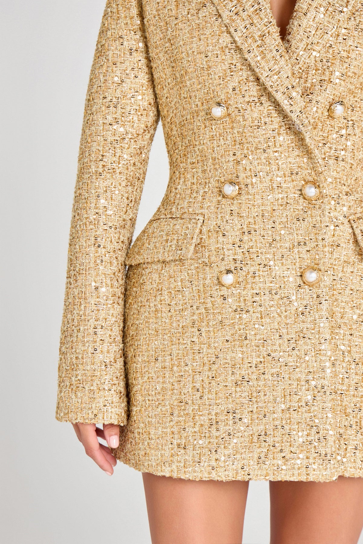 NADINE MERABI Blazer Monica Gold Blazer Dress